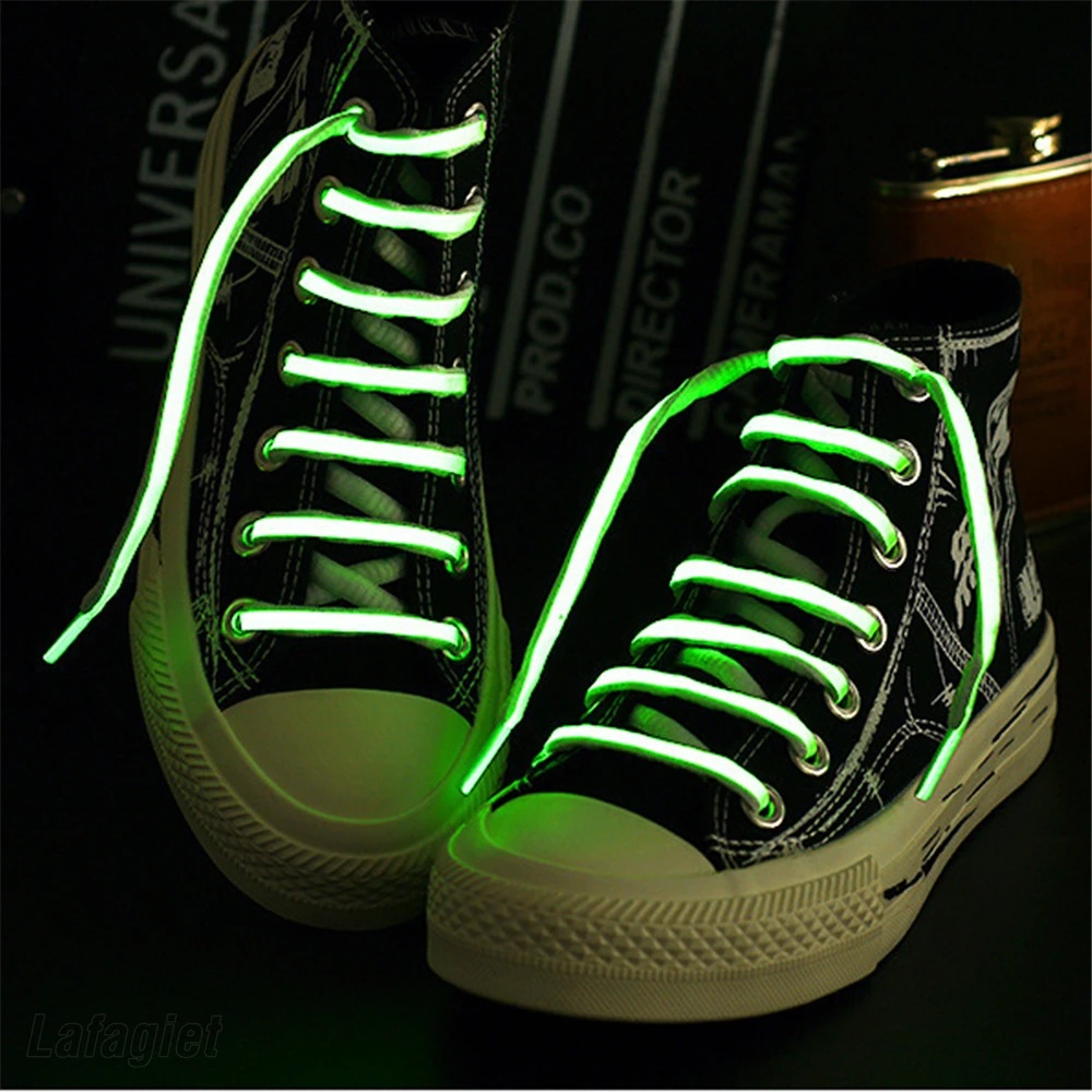 1Pair Semicircle Reflective Shoelaces Luminous Sneakers Shoelace Laser Shoe laces Fluorescent Laces 100cm Programmable Bracelet