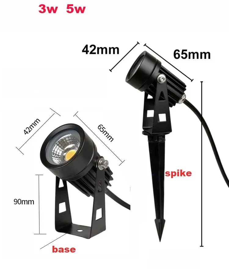 أضواء المناظر الطبيعية في الهواء الطلق مقاوم للماء LED مصابيح كشاف صغيرة الحجم حديقة ساحة أشجار النخيل 220 فولت DC12V 7 واط 12 واط سبايك لمبة ضوء مسار الأضواء #2
