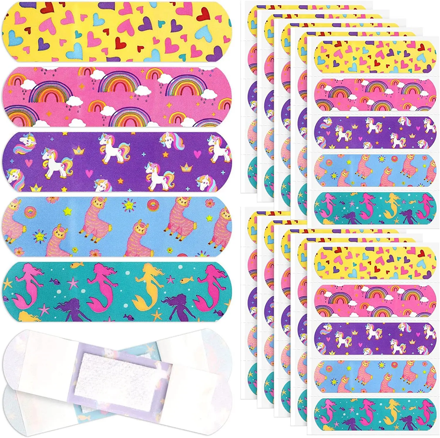 60pcs/set PE Cartoon Waterproof Band Aid Kawaii Finger Wound Dressing Tape Patch Adhesive Bandages Plasters Strips Woundplast