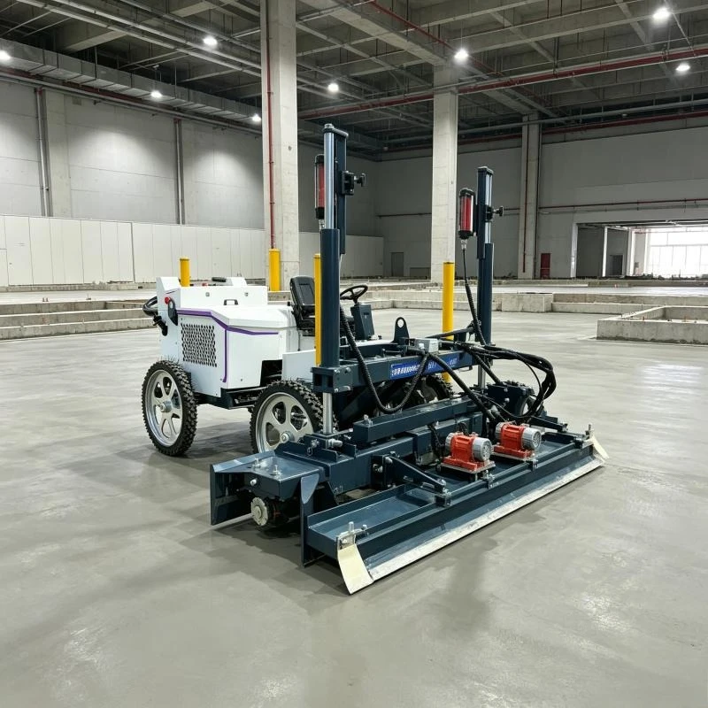 Automatic Ride On Concrete Laser Screed Floor Leveling Equipment Hydraulic Drive With Extendable Boom For Industrial Ground