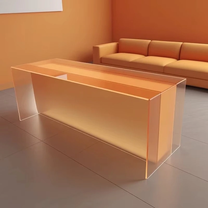 fb-High Class Commercial Furniture Modern Style Matte Acrylic Led Light Bar Counter Art Design Gradient Color Acrylic Bar Table