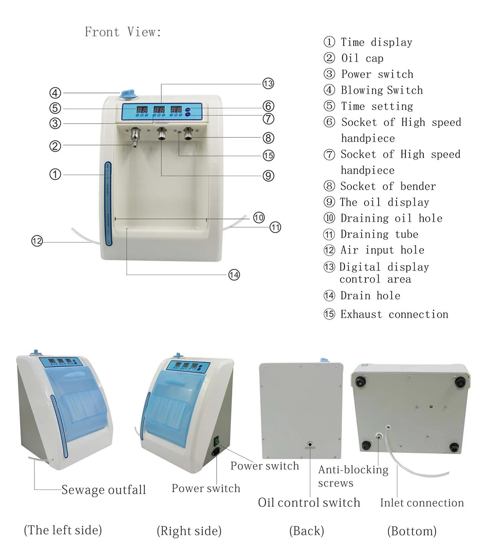 Economical Dental Handpiece Lubricator With Timer High Low Speed Handpiece Oiler Maintenance Oil System For Dentist Clinic Tools