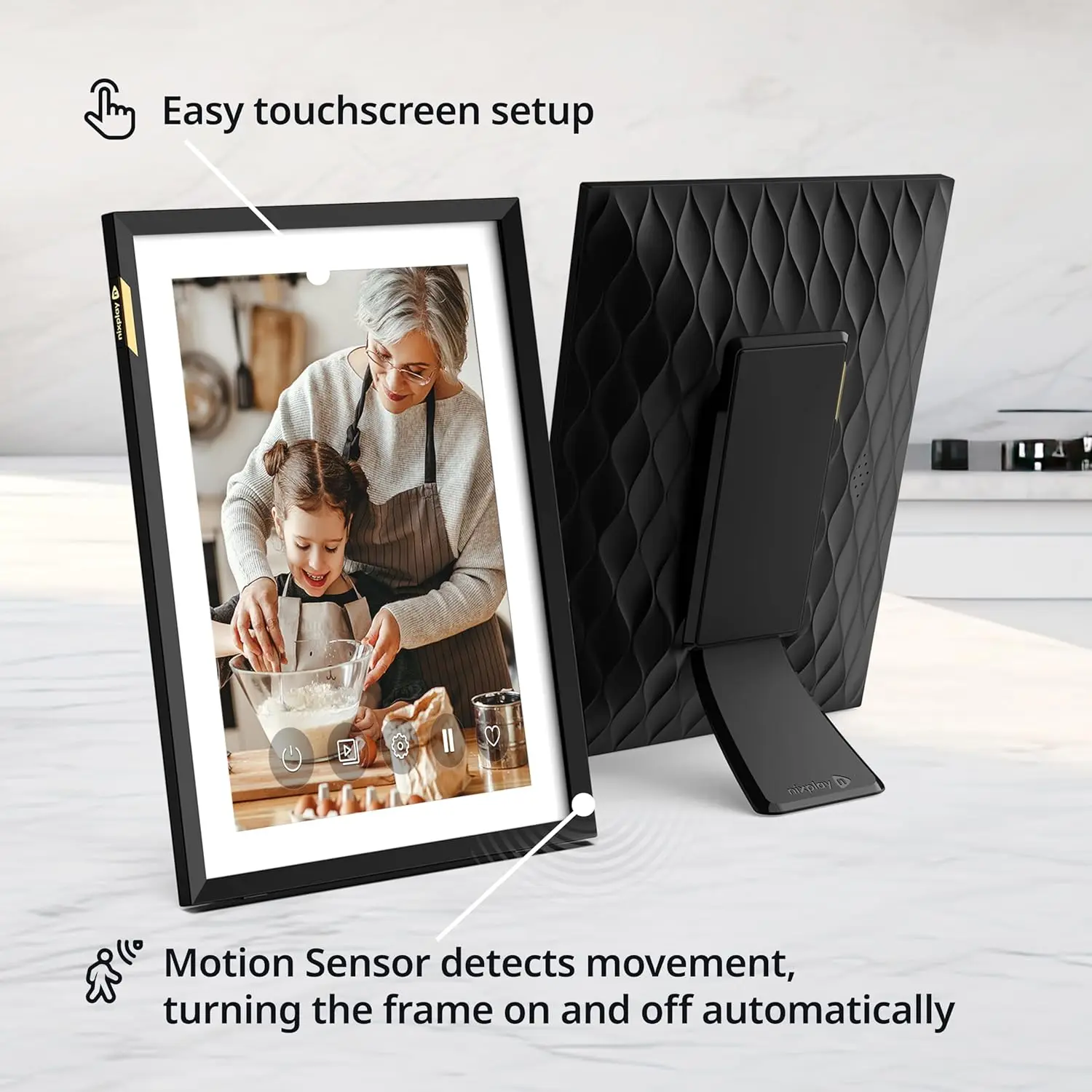 

Digital Picture Frame [AI-Enhanced] Stunning HD Touch Screen Display | Perfect Digital Picture Frame