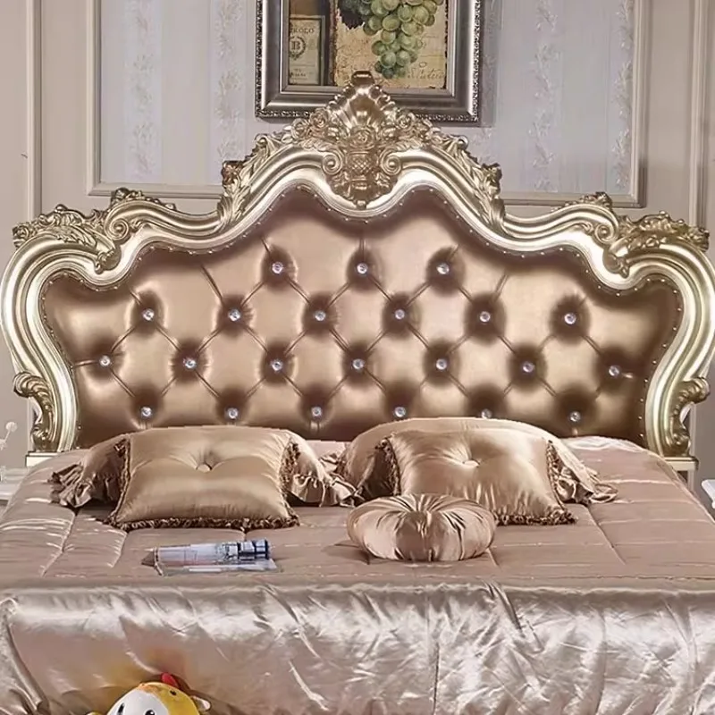Soft bag bedside board 1.8 meters technology cloth double bed head leather art gold European bedside backrest 2 meters custom