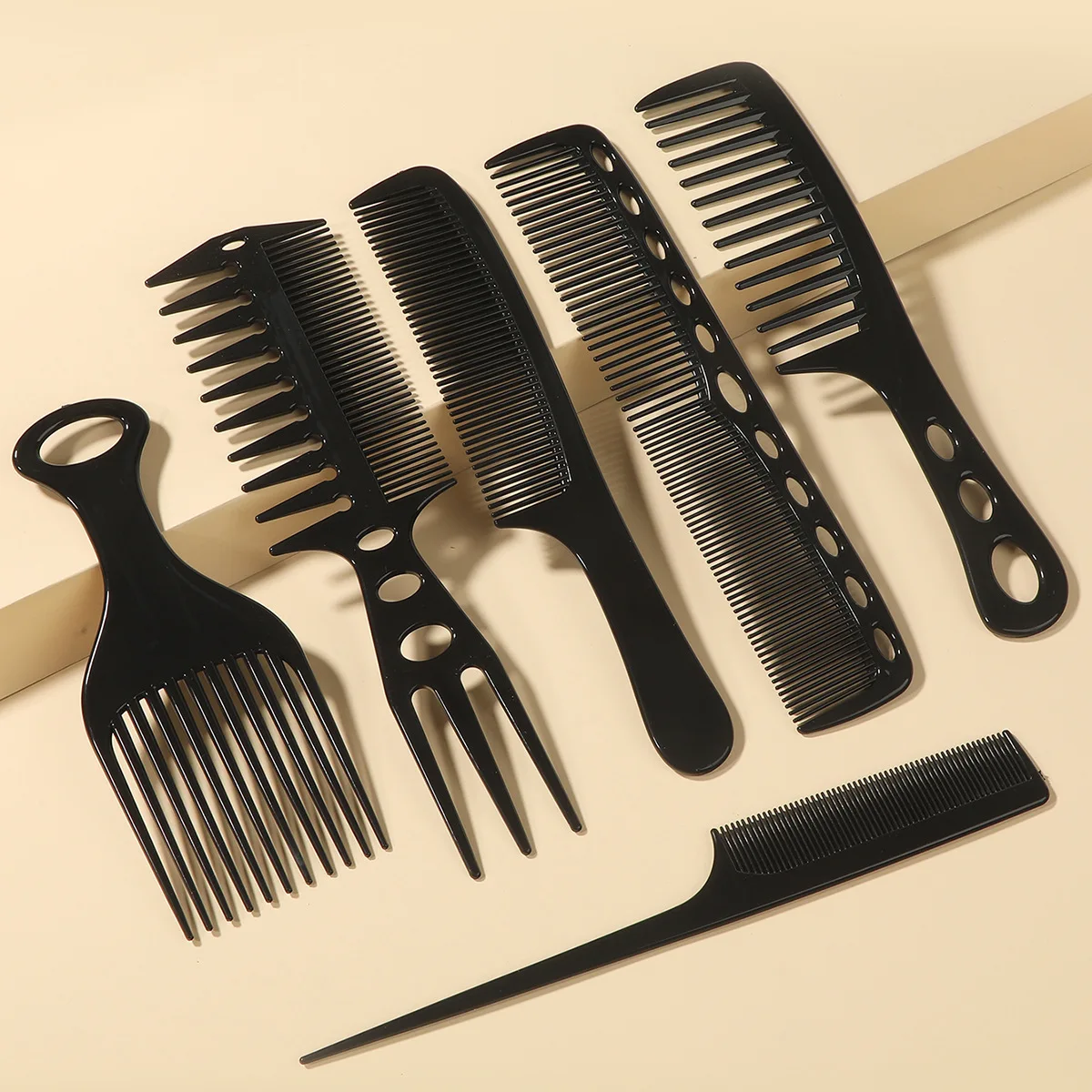 6pcs/Set Professional Hairdresser Accessories Anti-static Hairdressing Combs Man Styling Design Salon Hairdressing Products