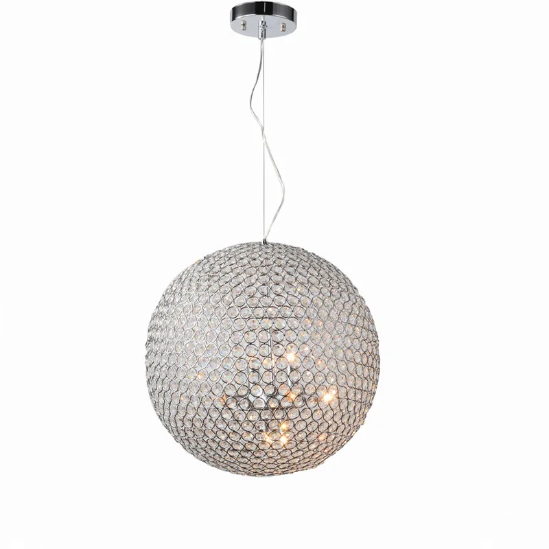 New Modern Crystal Ball Led Pendant Light Circular Chandelier Home Decoration Living Dining Room Ceiling Lamp