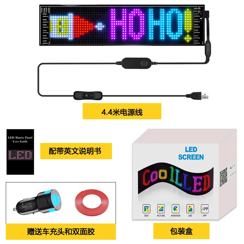 Ultra thin flexible LED advertising screen, car mounted LED display, soft screen, waterproof and dustproof, customizable text