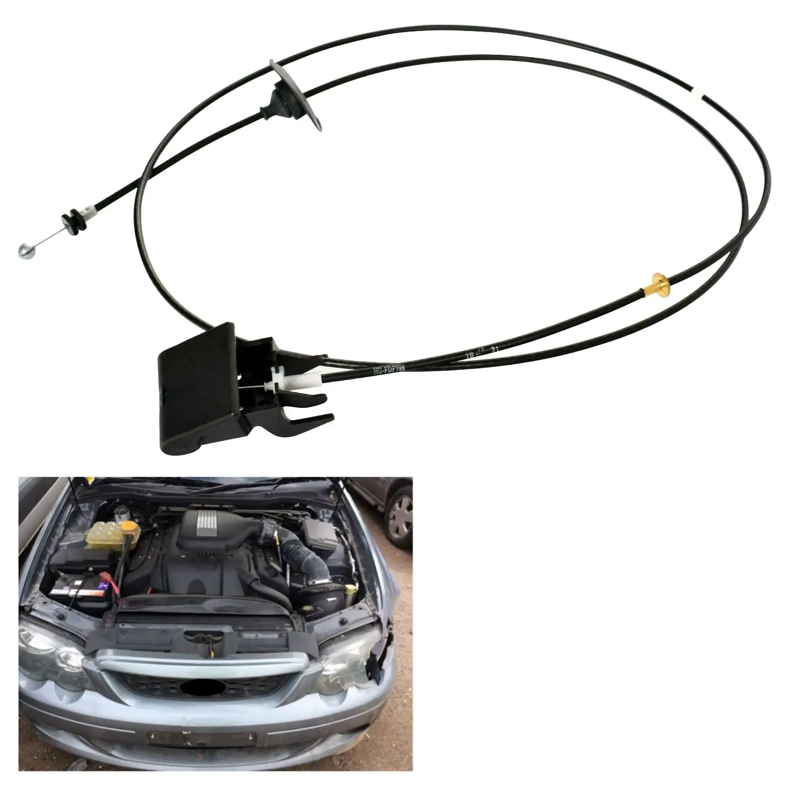 Engine Hood Lock Latch Bonnet Cable Plastic Car Accessory for Ford Falcon BA BF Territory SX SY Series