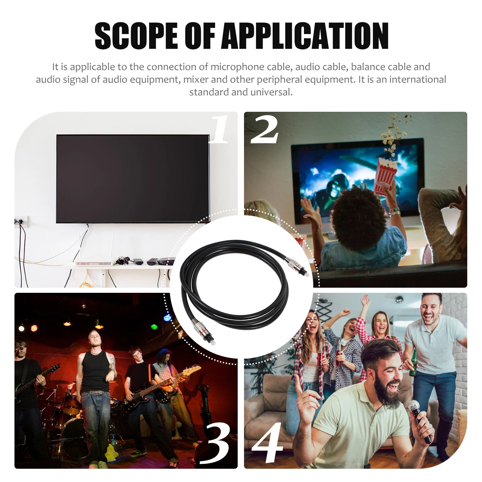 1.5m Optical Audio Cable Fiber Digital Audio Optical Cable Gold-Plated Connector Game Console Sound Bar Durable Protective