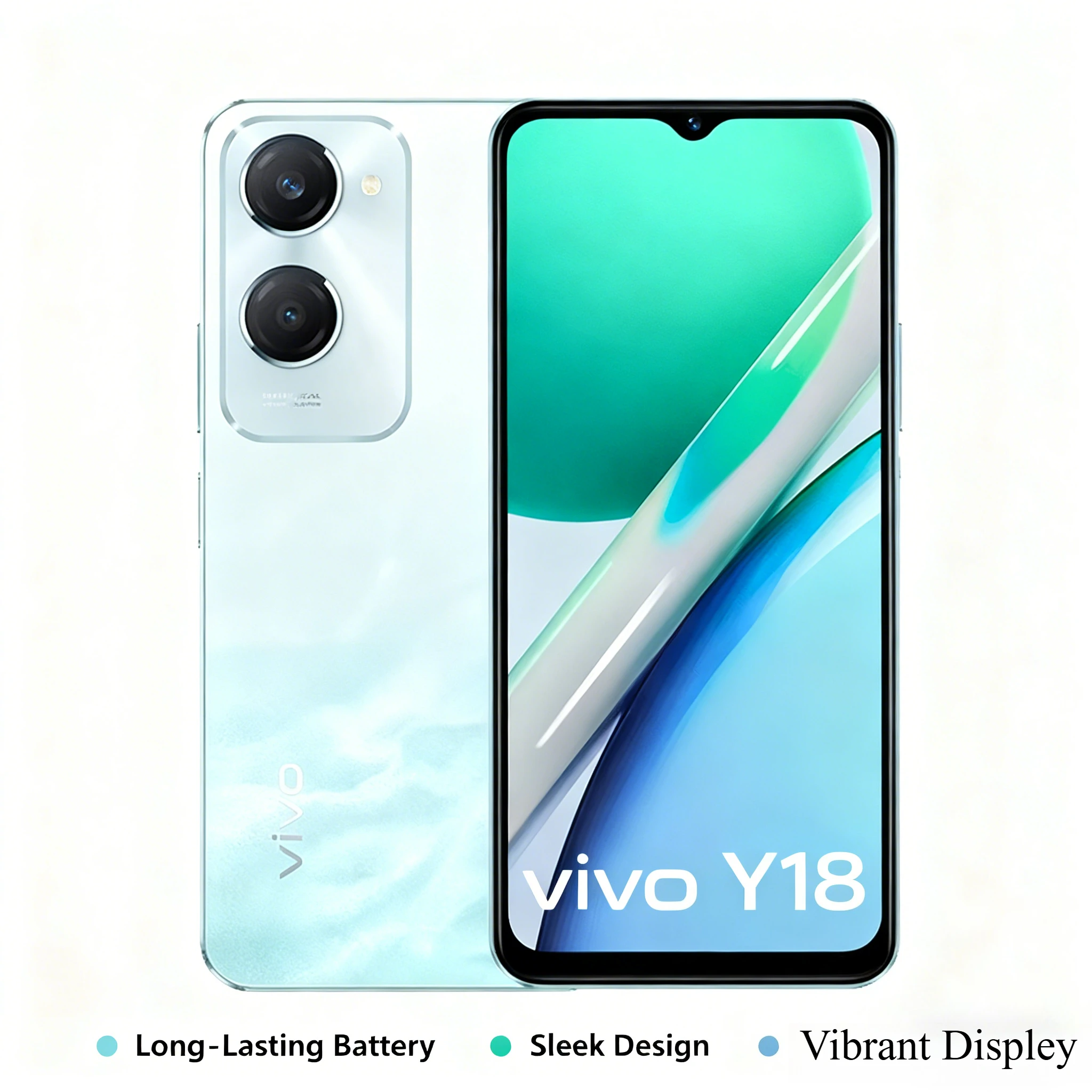 هاتف ذكي Vivo Y18 كاميرا 50 ميجابكسل 90 هرتز 840 شمعة عرض أشعة الشمس بطارية 5000 مللي أمبير في الساعة 128 جيجابايت تخزين قابل للتوسيع هواتف محمولة هاتف ذكي #4