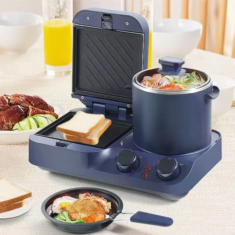 3-in-1 Multifunction Electric Breakfast Maker Machine Toaster Oven with Plastic Housing 3-in-1 Breakfast Essentials