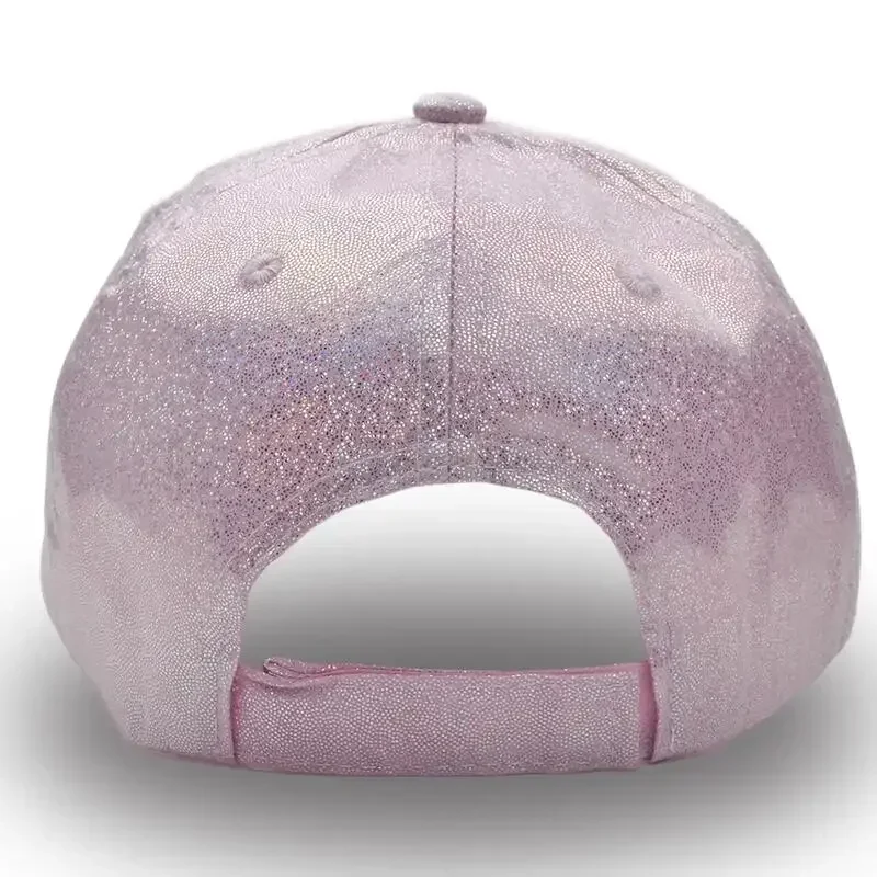 Gorra de béisbol con visera de arcoíris láser para mujer, sombrero de sol portátil con encanto de dibujos animados de Barbie, regalo de decoración, moda de ocio