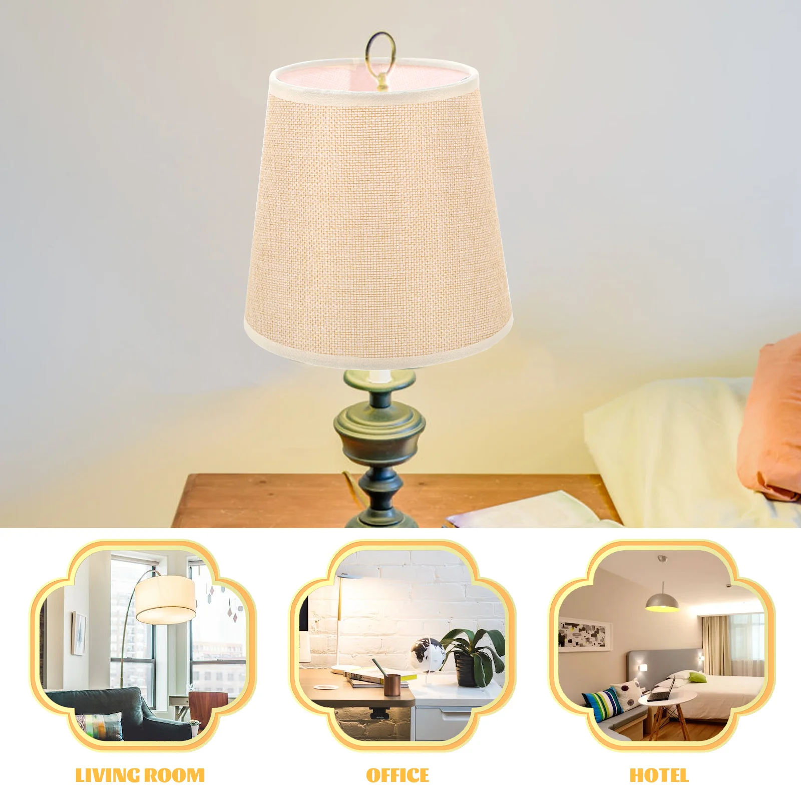 

Fabric Lampshade Cardige Color Table Shade Bedroom Living Room Decor Cloth Lampshades Floor Lamp Metal Pendant Lights Office