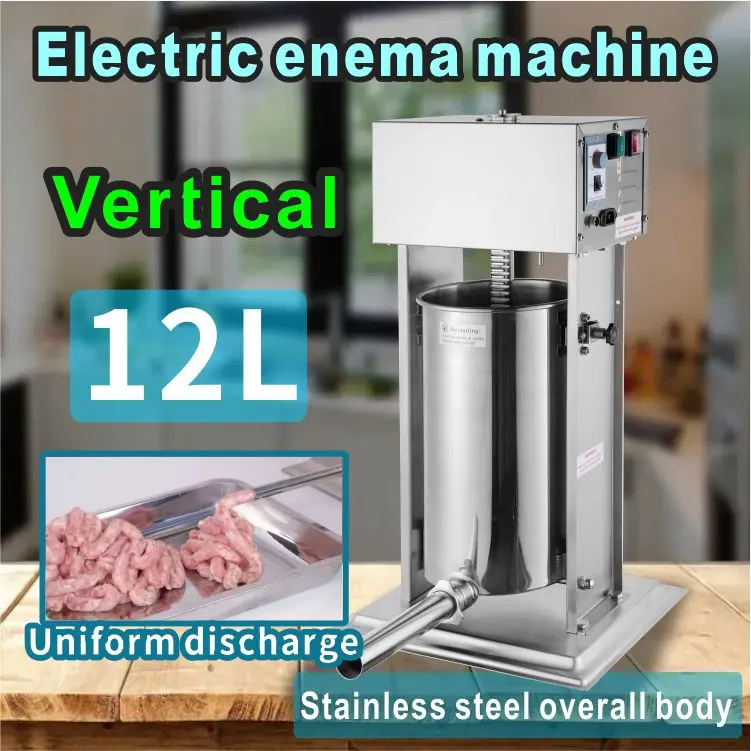 Commercial 304 Stainless Steel Automatic Hot Dog Maker & Sausage Stuffer 12L Electric Enema Machine Manual Voltage Factory Price