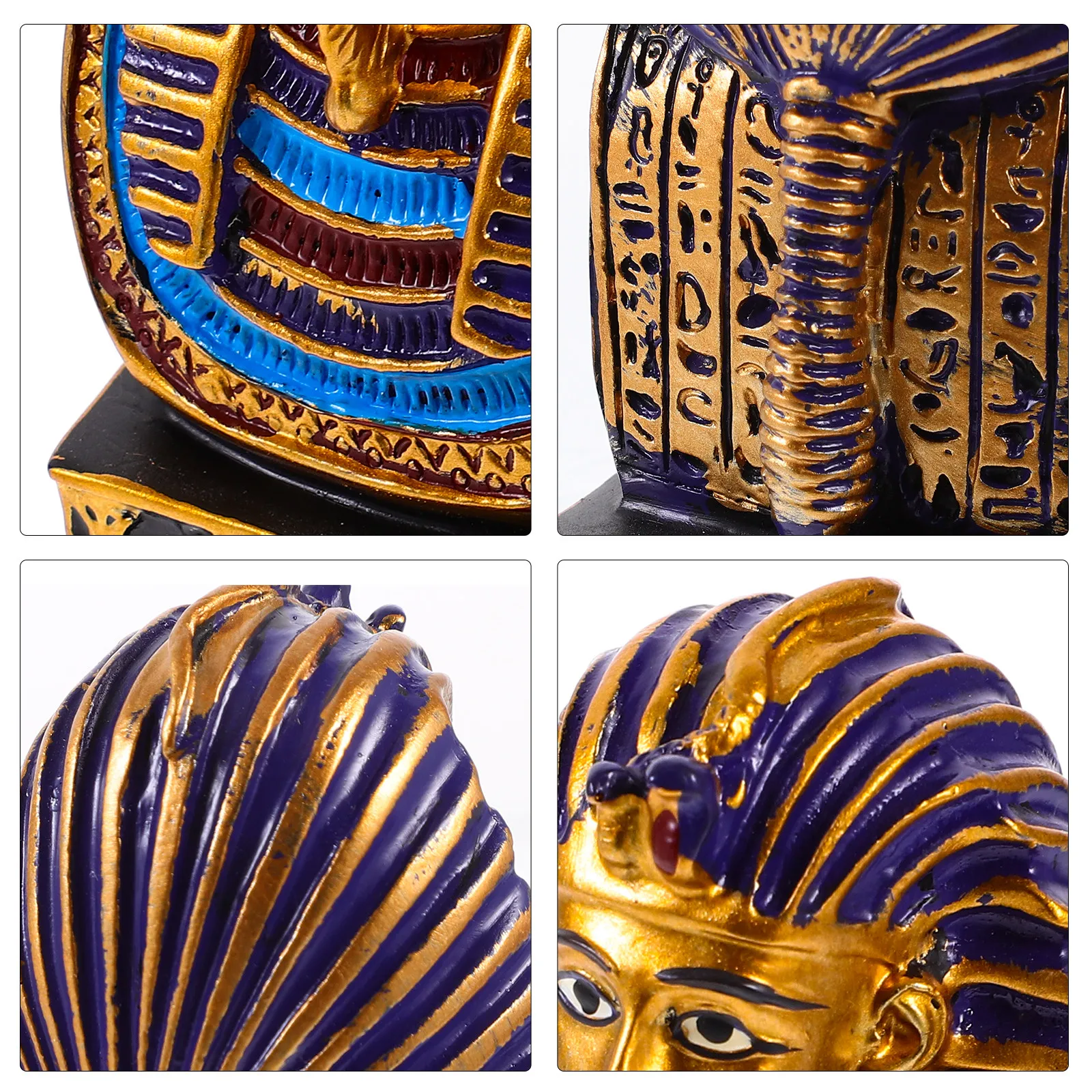 Egyptian Pharaoh Sculpture Resin Statue Artistic Home Office Decor Desktop Ornament Versatile Ancient Egyptian Decoration Piece