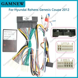 Car 16pin Wiring Harness Adapter Canbus Box Decoder Android Radio Power Cable For Hyundai Rohens Genesis Coupe 2012