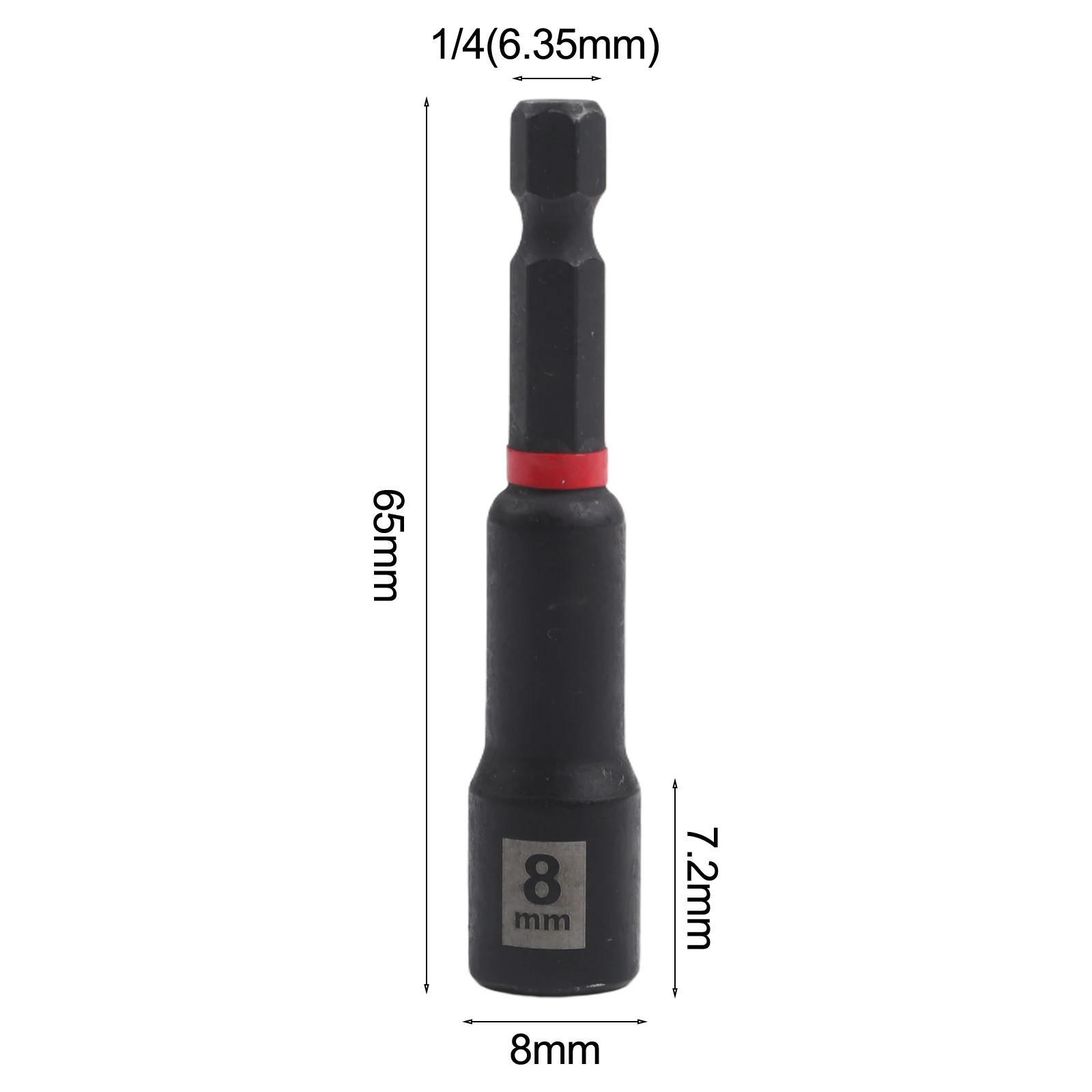 Hex Nut Driver Magnetic Socket Wrench Adapter 65mm Suitable for Drill Bits Pneumatic Drills and Electric Screwdrivers
