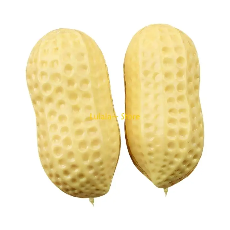 Y4QA Stretchy Peanut Simulation Squeeze Toy For Finger Hand Flexible Training Stress Ball Entertainment Toy for Student Relax