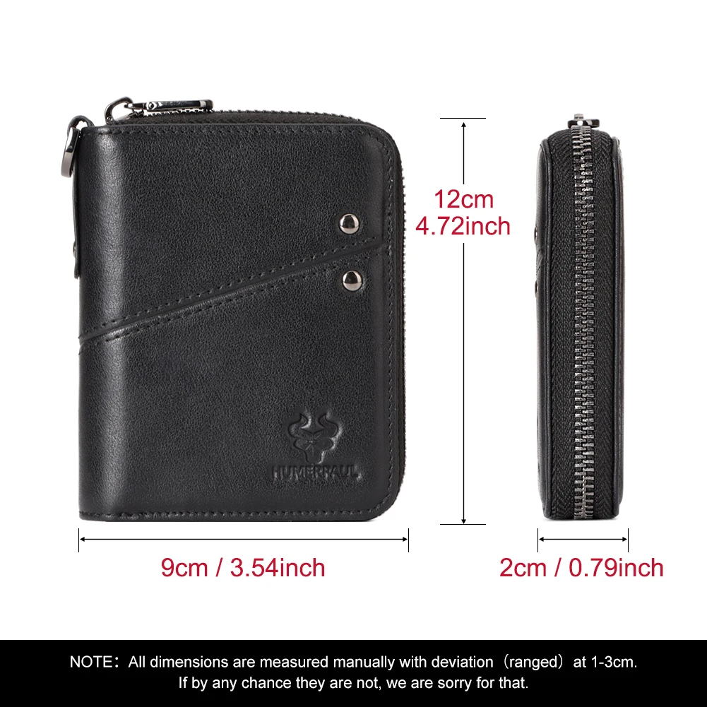 GZCZ 100% Original Genuine Leather Wallet For Men Luxury High Quality Credit Cards Storage Bag With Coin Pocket Anti theft Chain