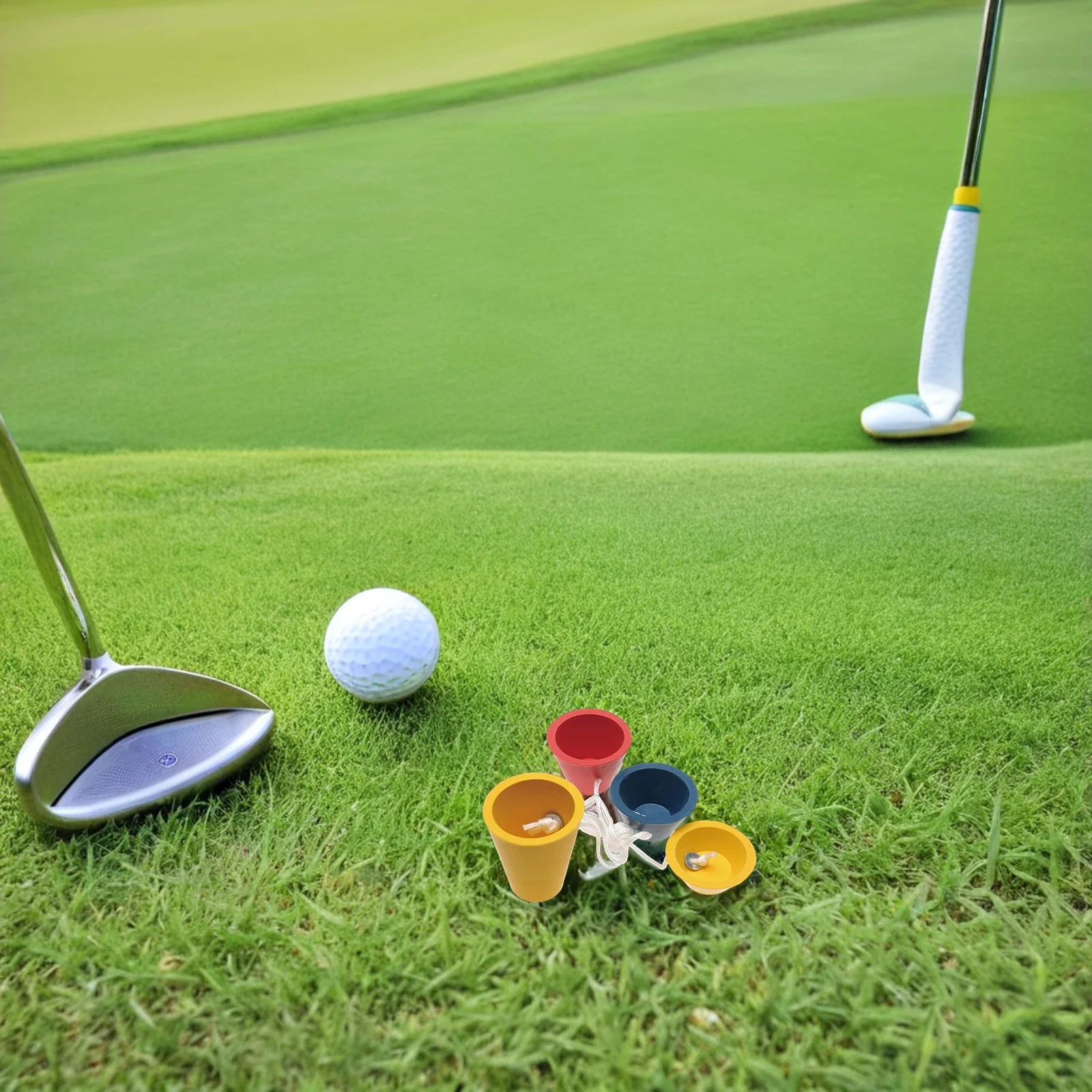 6 مجموعة المطاط جولف تيز حامل ارتفاع مختلف 11 مللي متر 16 مللي متر 22 مللي متر 36 مللي متر متعدد الألوان جولف التدريب كيت لقيادة المدى حصيرة