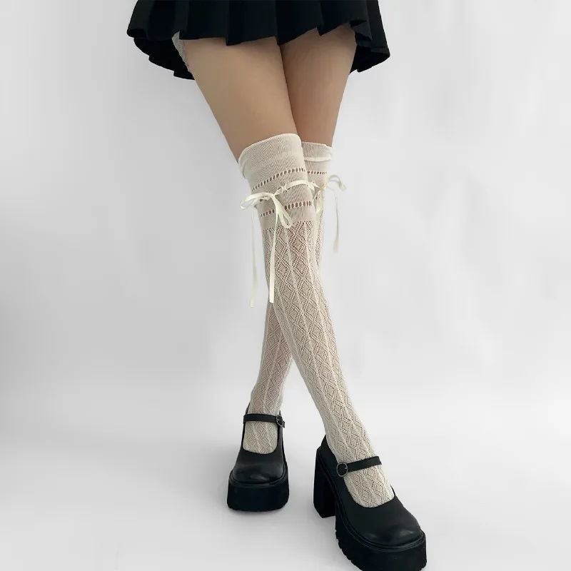 

1/6 пар однотонных модных универсальных ажурных гольфов для женщин, новые тонкие сетчатые гольфы, элегантные простые длинные носки-гольфы