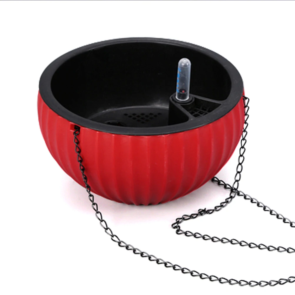 

Automatic Water Suction Flower Pot Plastic Hanging Basket Planter for Indoor Plants Garden Supplies Breathing Design Clear Water