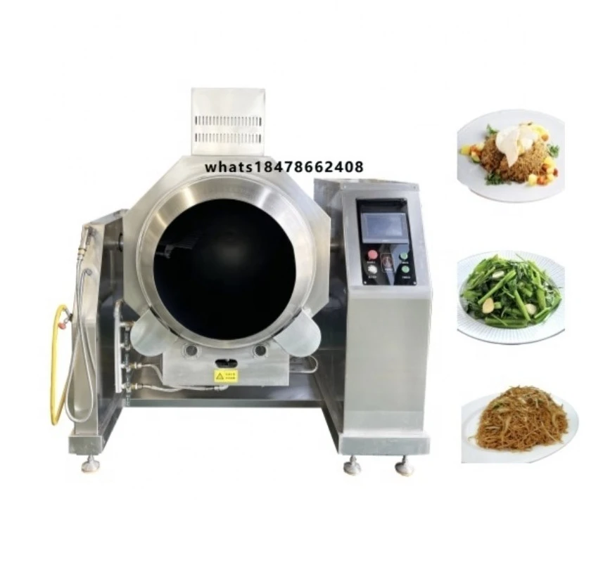 Commercial Automatic Rice Stir Frying Machine Rotating Steel Pan for Kitchens and Restaurants New and Condition