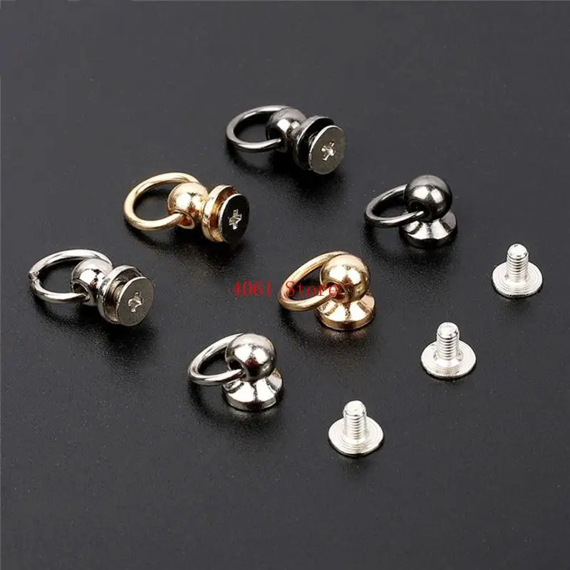 

10 шт., круглая завинчивающаяся шпилька с вытяжным кольцом, металлические аксессуары ручной работы, головки гвоздей, шпильки