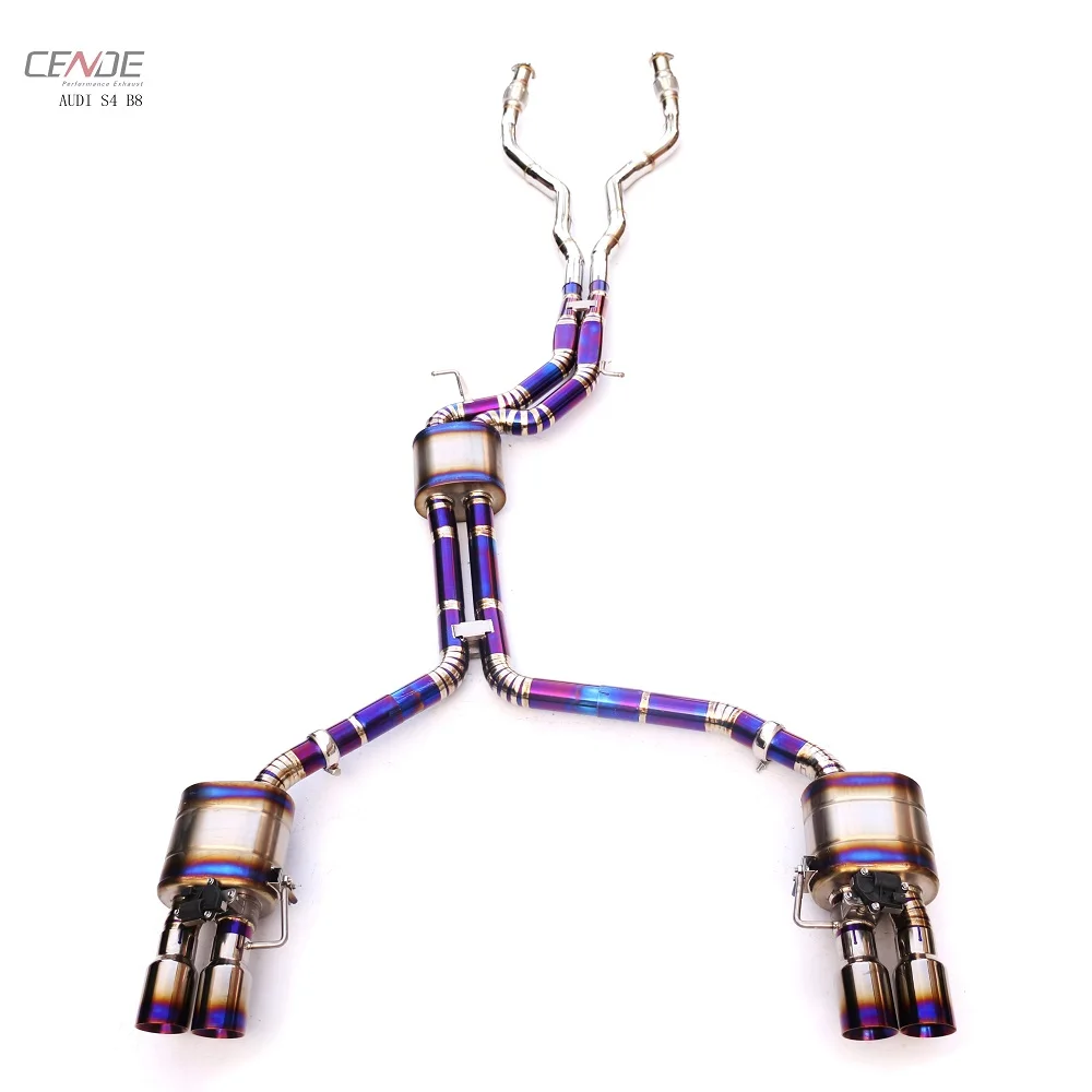 CENDE Performance Titanium Catback Exhaust with Cutout Valve for Audi S5 B8 3.0T 2014+