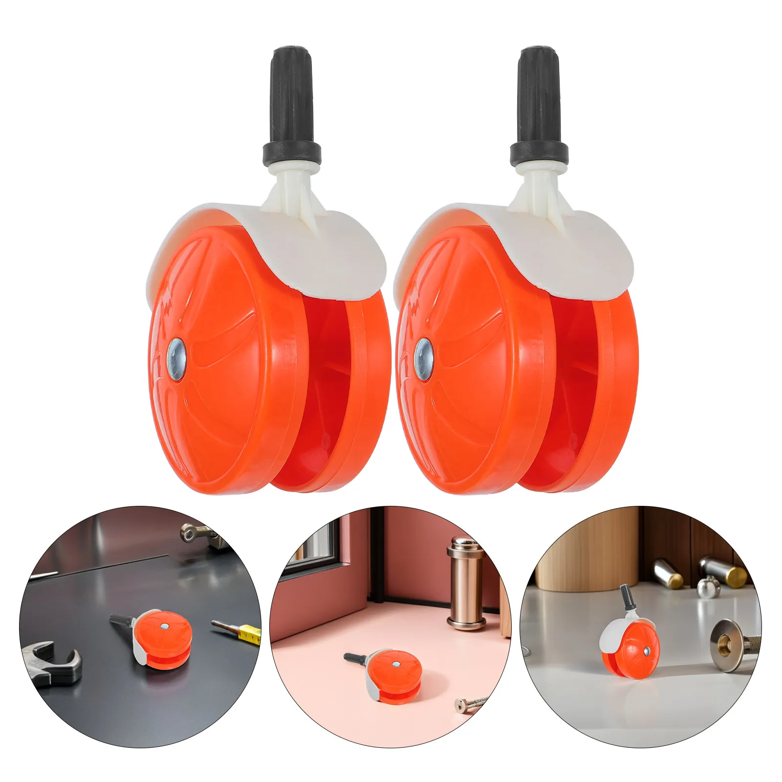 4Pcs Baby Stroller Wheel Replacement Parts Quiet Smooth Swivel Assembly for Toddler Walker Pram Pushchair Highchair Trolley