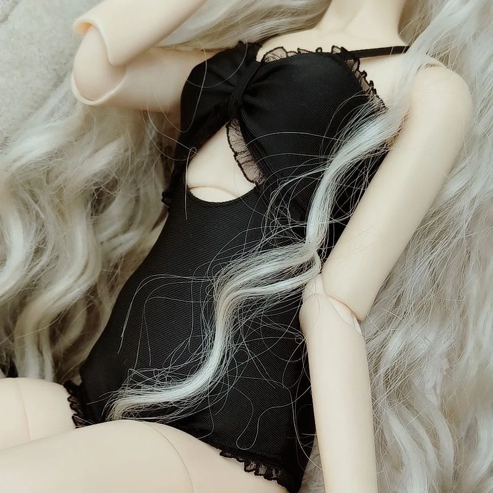 

1/3 BJD Clothes, 60cm Doll Ye Luoli Black Swimsuit Set