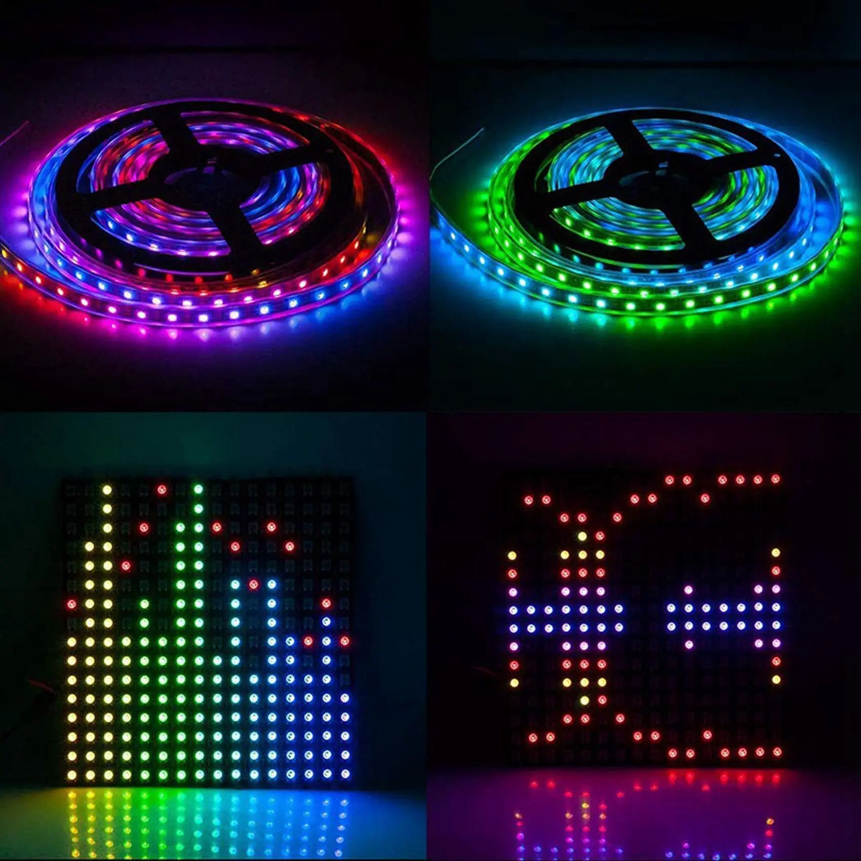 AA05 2X WIFI RGB SP107E Pixel IC SPI Music Bluetooth Controller For WS2812 SK6812 SK9822 RGBW APA102 LPD8806 Strip DC5-24V