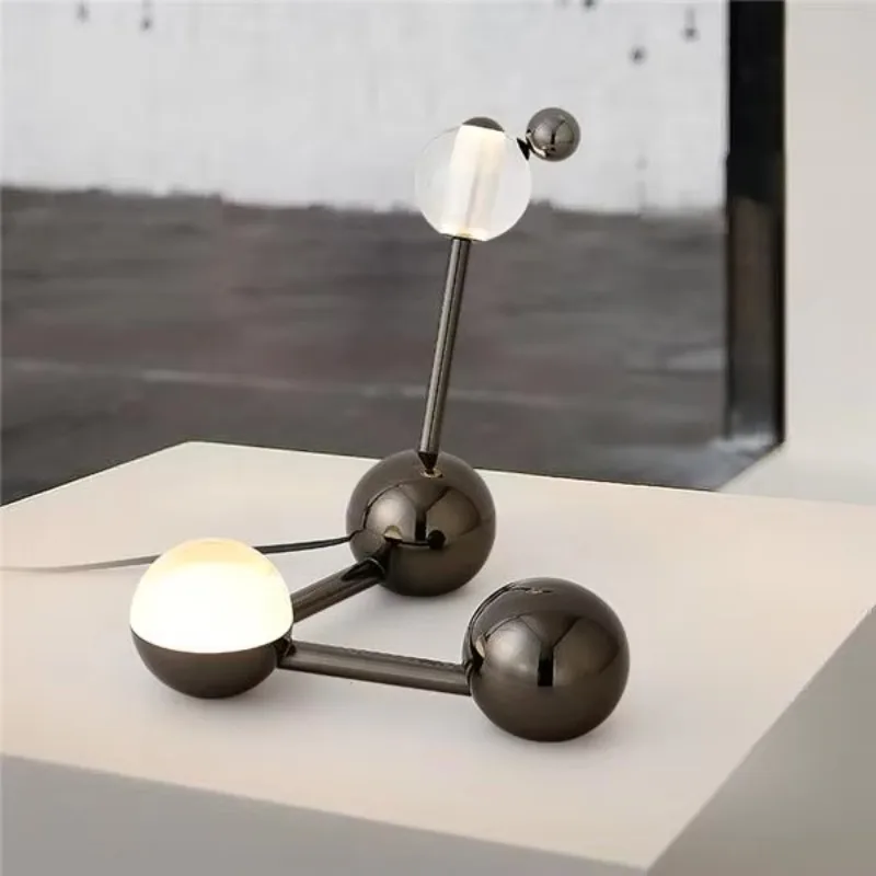Italian minimalist original designer bedroom decoration living room molecular desk lamp, desk and bedside lamp.