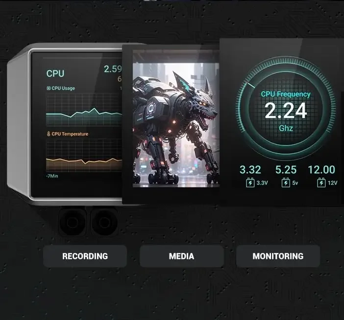 Deepcool MYSTIQUE 240 2,8 Zoll LCD-CPU-Wasserkühlungslüfter, starker Kühler für Gaming-Computer, Gehäusekühler für CPU-Flüssigkeitskühlung