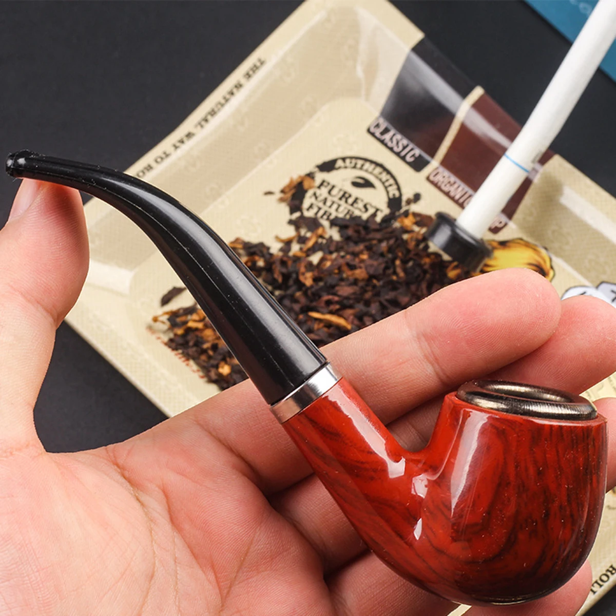 Vintage Durable Solid Classic Pipe Smoking High Quality New Design Tobacco Pipe Free Smoke Smoking Accessories Popular view 4