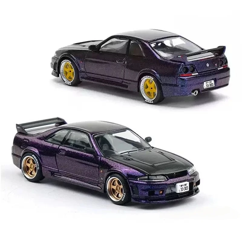 POPRACE 1:64 Skyline GT-R R33 Midnight Purple Alloy Model