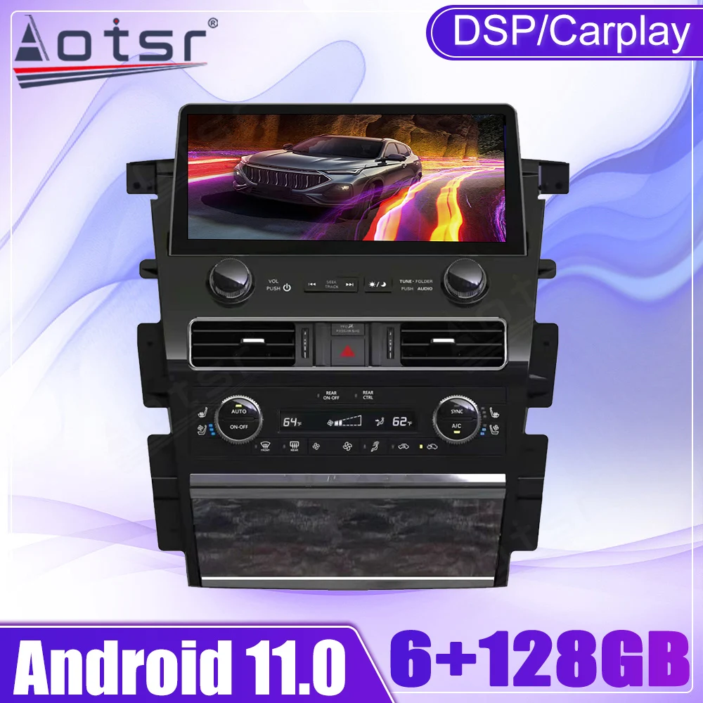 

Carplay Android для Nissan 2023, Armada Patrol Royale SL Y62 QX80 2010-2021, мультимедийный GPS-плеер, аудио-радио, стерео головное устройство