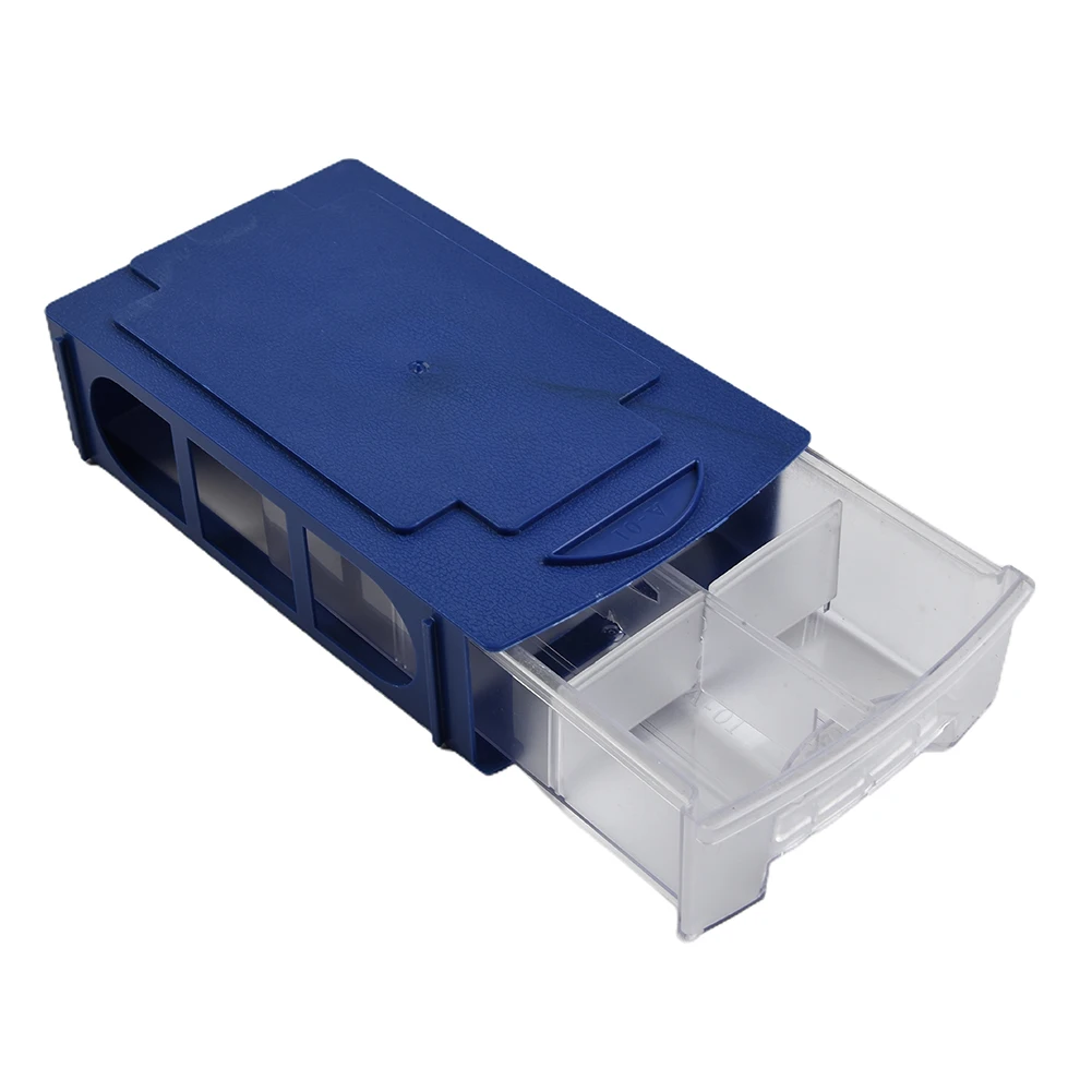 Stackable Plastic Hardware Parts Storage Boxes M/L Component Screws Blue Toolbox For Storing Hardware/crafts/sewing Supplies