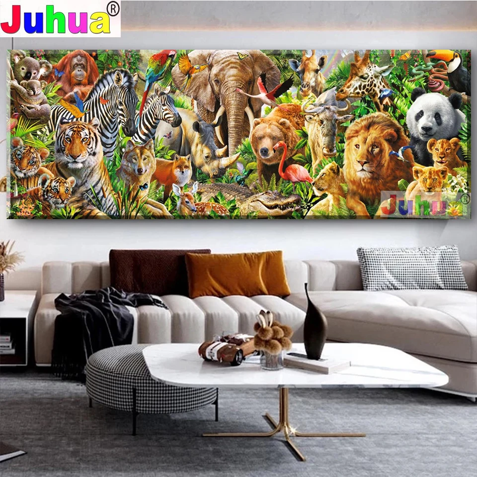 

Jungle Elephant Picture Of Rhinestone Diamond Painting New 2023 Large Mosaic Cross Stitch Embroidery Animals art Needlework Art