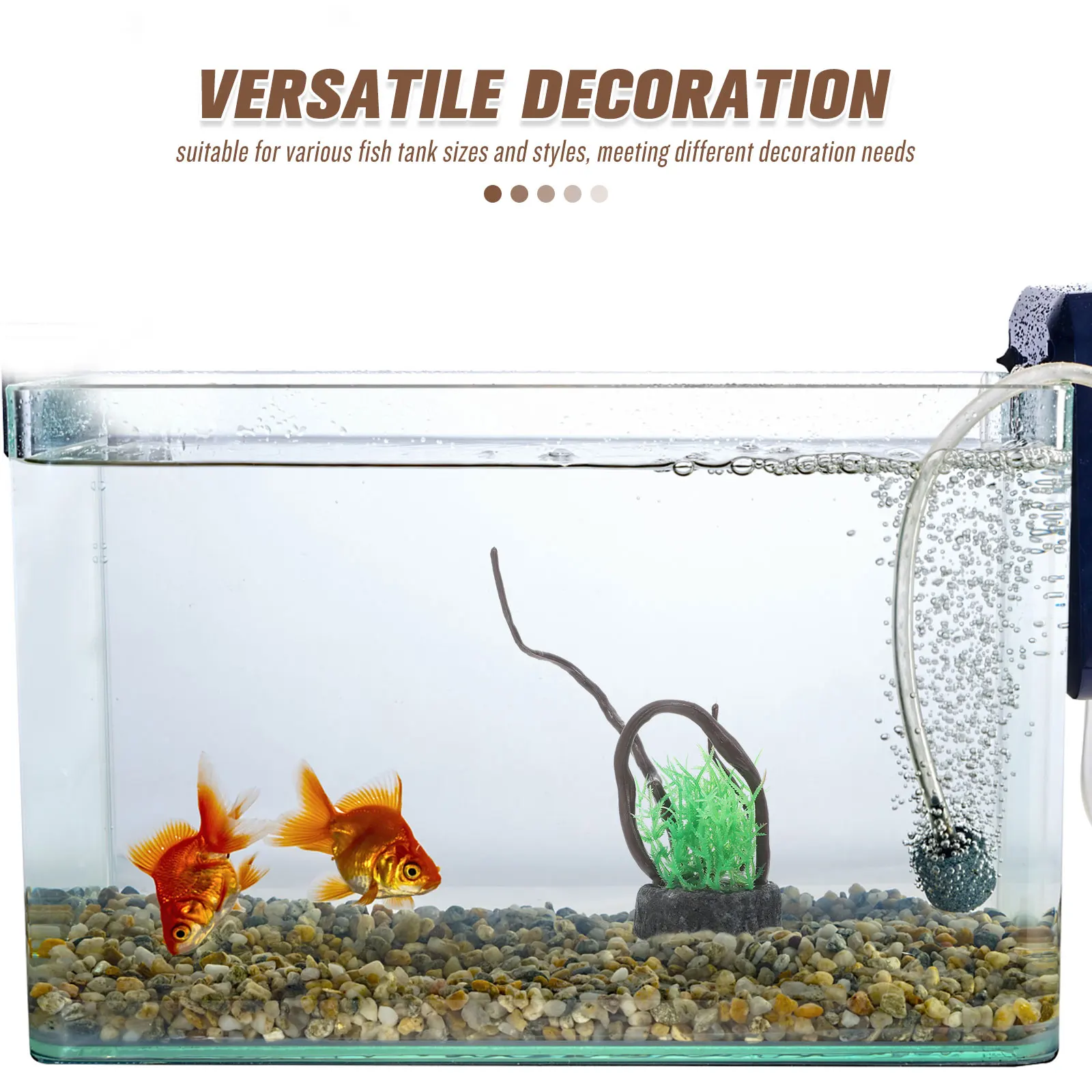 

Simulated Fallen Wood Roots Decorations Realistic Design Safe Water Fish Tank Plants Artificial Aquatic naments Mini Large