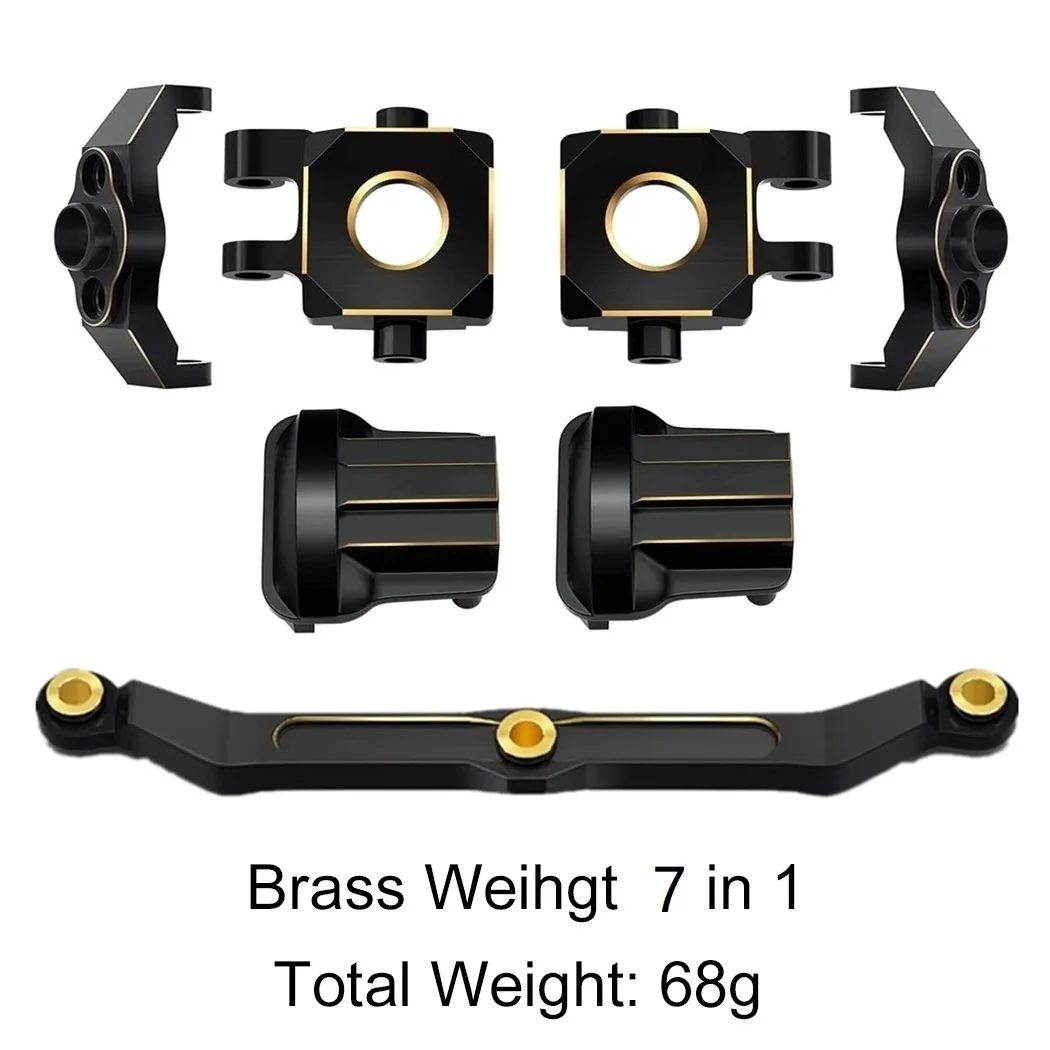 

TRX-4M Brass Weight Steering Link Blocks Knuckle Diff Cover Caster Blocks for Traxxas TRX4M 1/18 RC Crawler Car Upgrade Parts