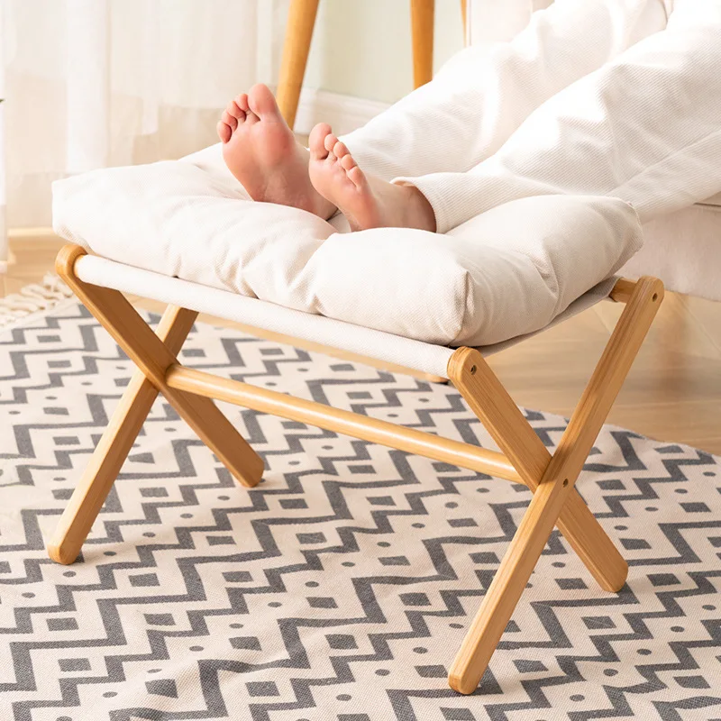 

Бытовой маленький табурет из цельного дерева Maza, диван, подставка для ног, простая складная скамейка для гостиной, уличный портативный складной табурет, простой