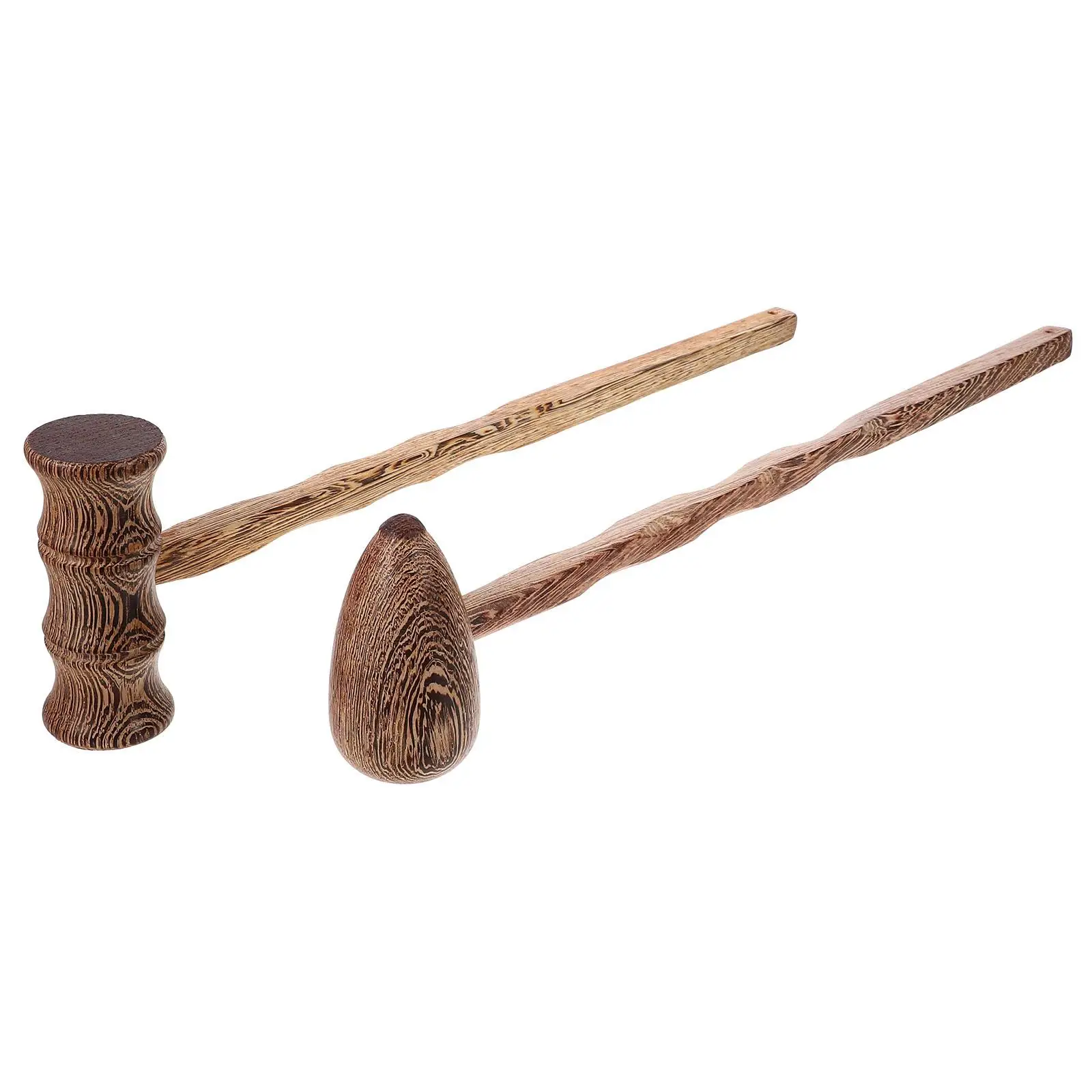 2PcsDuckEggHammerBambooJointMassagerManualBackToolNeckShoulderMassagePattingRodBodyRelaxationHomeOfficeUseMassagingTool