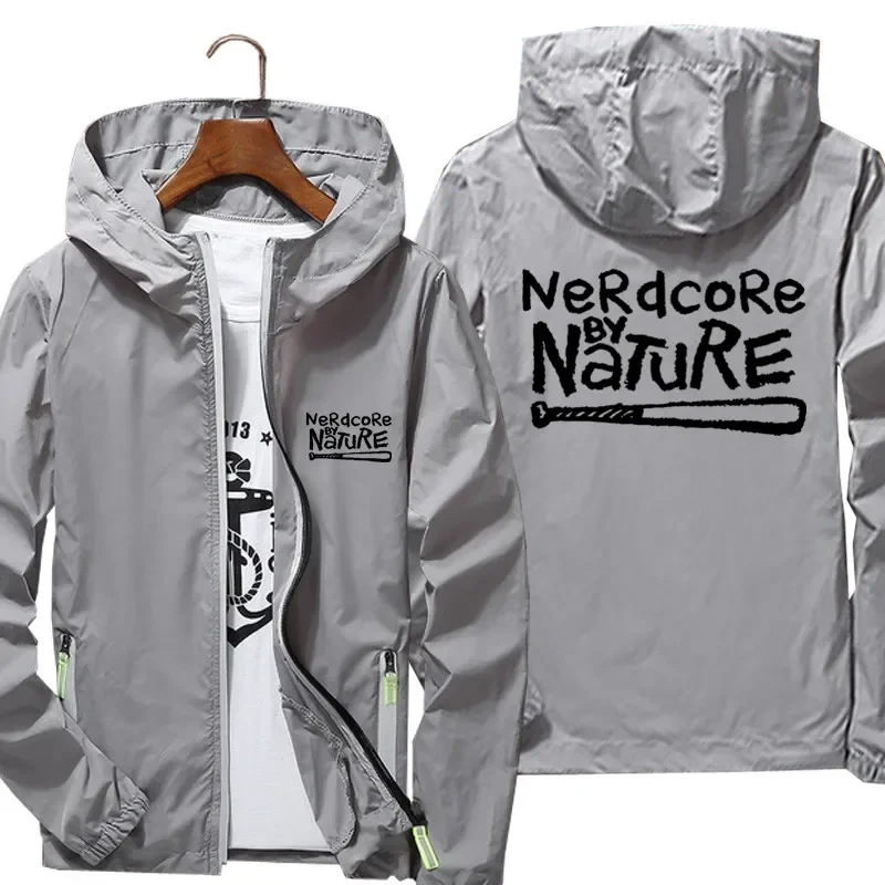 Men Naughty By Nature Old School Rap Skateboardinger Music Band Hooded Bomber Zipper Thin Windbreaker Coat Pilot Jacket Clothing