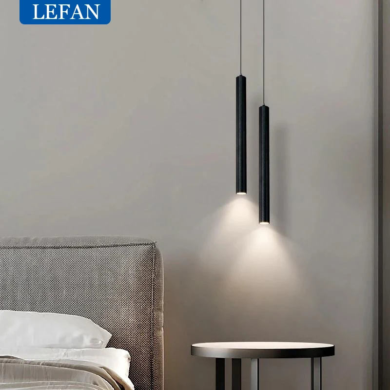 Imagem -04 - Modern Nordic Led Chandelier Double Head Pendant Light Sala de Jantar Pendurado Lâmpada Pipe Decor Cilindro Pipe Line Pendant Lamp