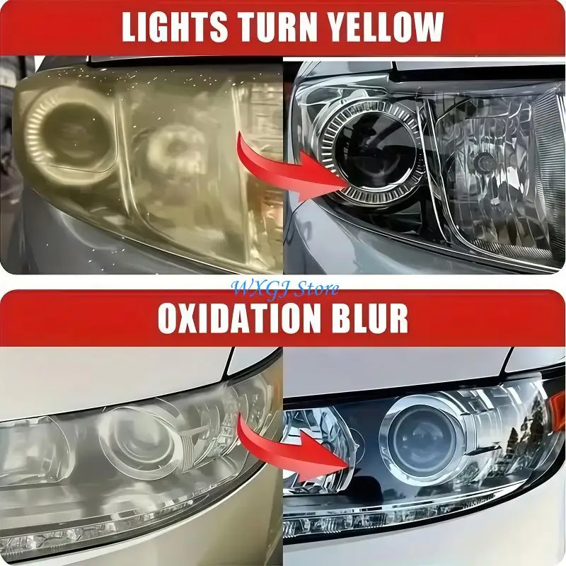 

37JE Car Headlight Polishing Agent Scratch Remover Repair Headlight Renewal Liquid Headlight Restoration Car Detailing