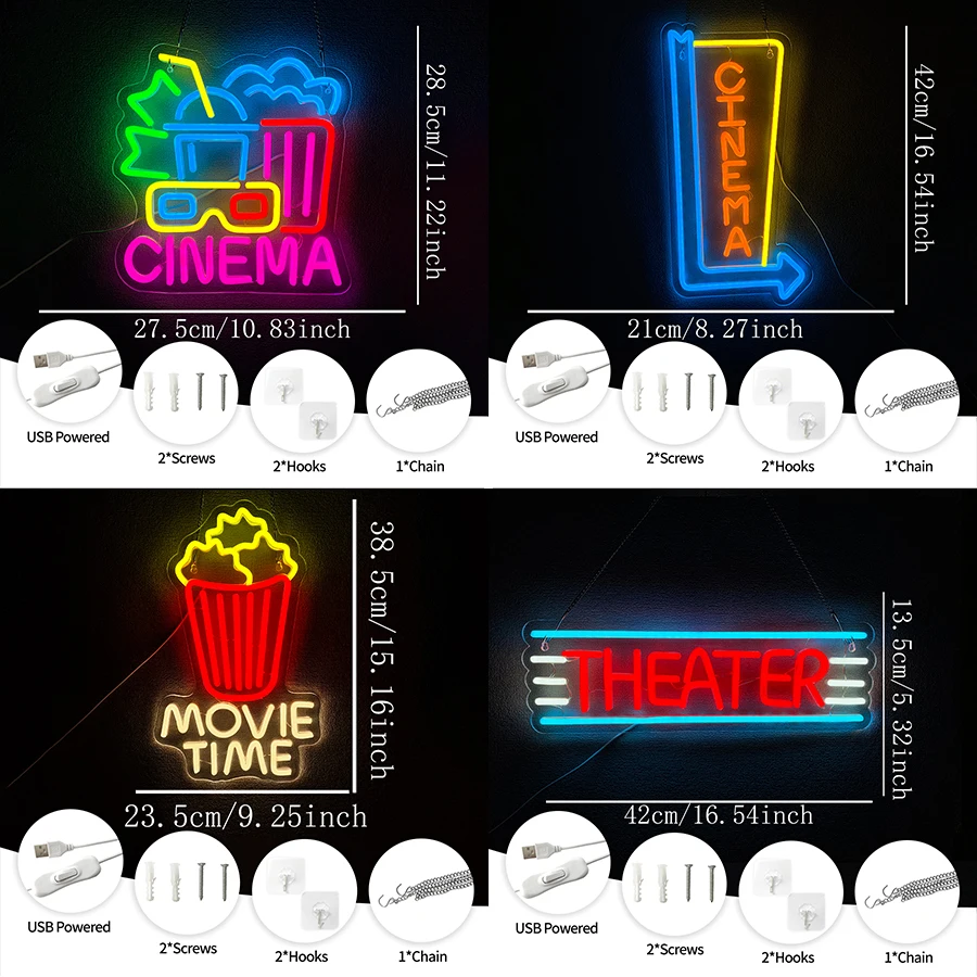 Letrero de neón de la serie Ci - Home Cinema Wall Lights reseña y precio