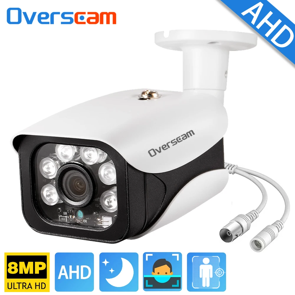 

4K 8MP AHD Cameras CCTV Face Detection Security Surveillance 3.6mm Outdoor indoor Waterproof Infrared Night Vision Home Monitor