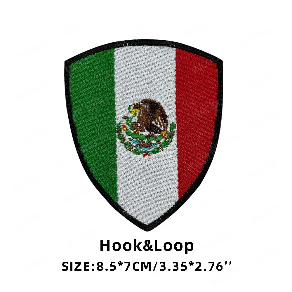 National Flag USA Brazil Peru Croatia Israel Spain France Chile Ukraine UK Embroidered Patches Tactical Appliques Armband Badges