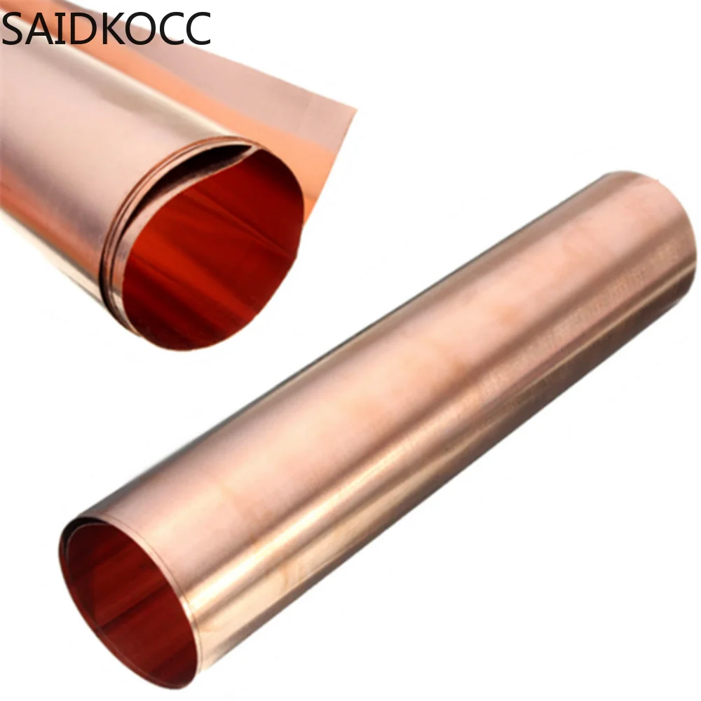 SAIDKOCC 1KG 200mm Wide Raw Material Red Copper Copper Foil for Laboratory Lithium Ion Battery Negative Substrate